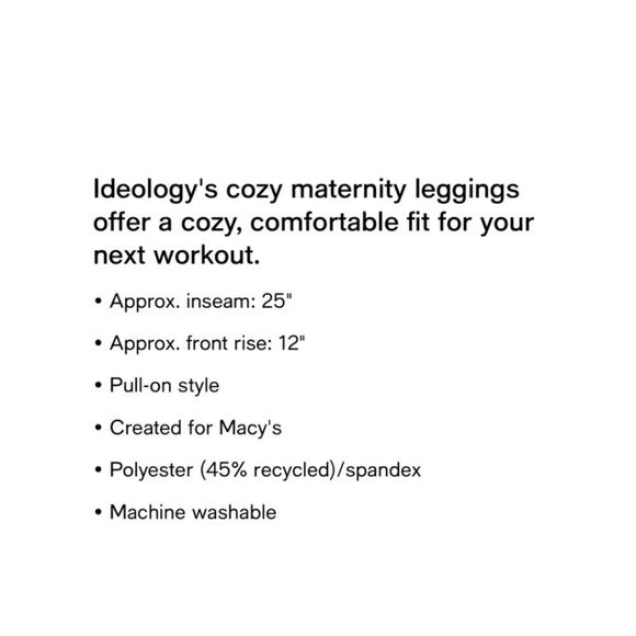 Ideology Blue Stretch Maternity Leggings - Picture 5 of 8